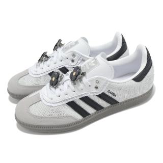 【adidas 愛迪達】休閒鞋 Samba OG W 女鞋 Lace Flower 蕾絲 白 黑 小花 德訓鞋 愛迪達(IH3371)