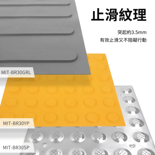 【智殿】30公分黃色防滑盲道貼 指路磚 防滑路面貼 指路磚 盲人引導磚(止滑地磚 道路盲道磚 165-BR30Y)