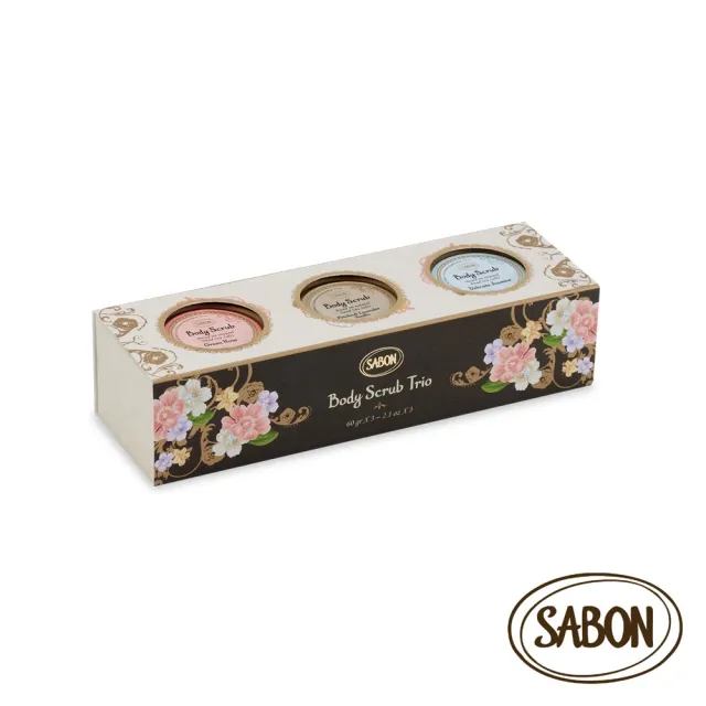 【SABON】官方直營 迷你身體磨砂膏禮盒(經典PLV+綠玫瑰+茉莉花語)
