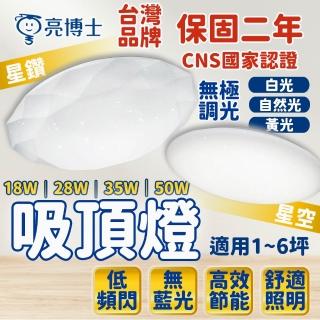 【亮博士】保固二年 吸頂燈 50W LED吸頂燈 滿月 星空 星鑽 星空吸頂燈 客廳燈 臥室燈具(吸頂燈)