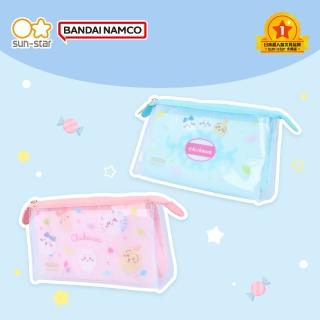 【sun-star】吉伊卡哇 mitte透明網袋兩用收納筆袋(2款可選/收納化妝品/鉛筆盒/收納小包/分層袋/吉伊卡哇)