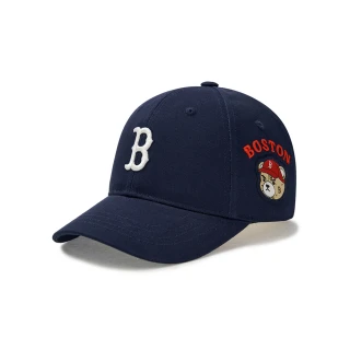 【MLB】童裝 可調式棒球帽 童帽 Mega Bear系列 波士頓紅襪隊(7ACPC025N-43NYS)