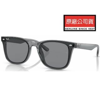 【RayBan 雷朋】亞洲版 時尚大鏡面太陽眼鏡 RB4391D 645087 透晶灰框抗UV鏡片 公司貨