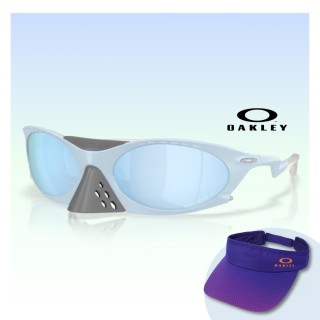 【Oakley】Plantaris 可拆式鼻罩偏光運動太陽眼鏡(OO9437-04 Prizm Deep Water Palarized 鏡片)