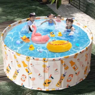 【CGW】泳池 免充氣 折疊泳池120cm(附戲水池工具 游泳池 球池 儲水桶)