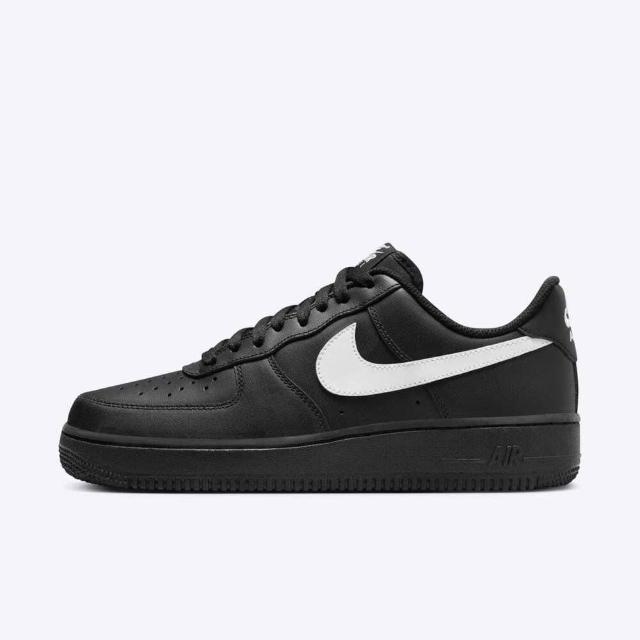 【NIKE 耐吉】Air Force 1 07 男 休閒鞋 經典 AF1 白勾 低筒 舒適 黑白(FZ0627-010)