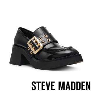 【steve madden】率性雙扣帶中跟樂福鞋 BRIDGETON(黑色)