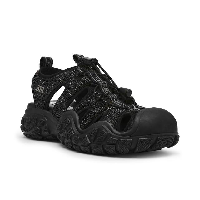 【steve madden】簍空鑽面束口休閒鞋 MIDNITE(黑色)