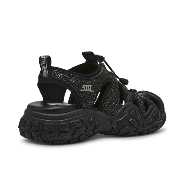 【steve madden】簍空鑽面束口休閒鞋 MIDNITE(黑色)