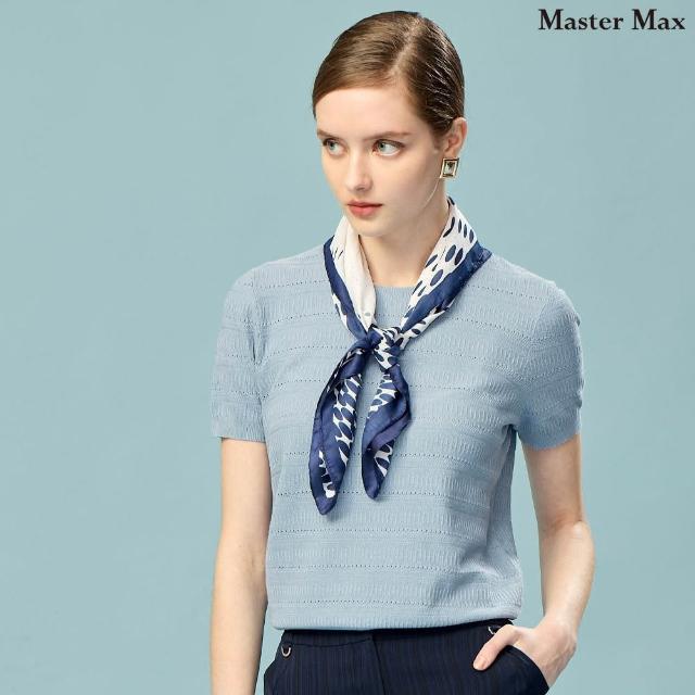 【Master Max】100%純綿細針舒適短袖針織上衣(8518009)