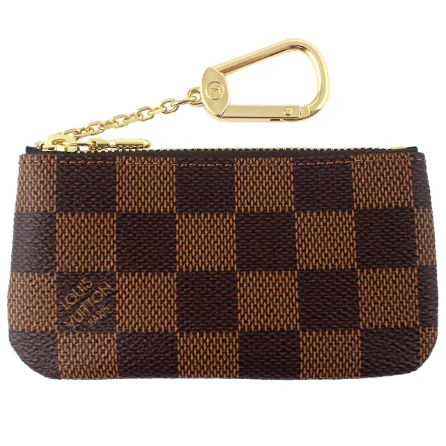 【Louis Vuitton 路易威登】Damier 棋盤格紋鑰匙零錢包(N62658/咖啡色)