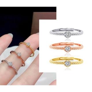 【Luster】618限定!現貨!10分 D/VS 培育鑽 純銀 麻花 鑽石戒指-任選(每一圈溫柔閃耀真實的你)