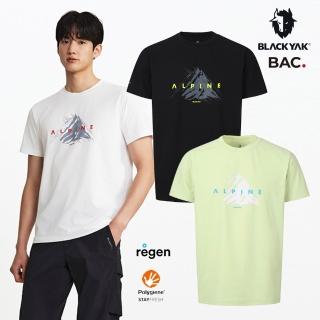 【BLACKYAK】ALPINE圖騰短袖上衣[三色可選]BYEB1NC505(春夏 運動 銀離子 抗菌 防風 中性款)