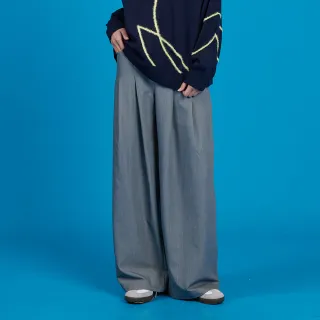 【gozo】柔軟打摺顯瘦寬西裝褲(兩色)