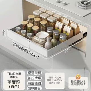 【Easy Life 家居館】下水槽置物架-大款三軌道(瓶罐收納 廚房收納)