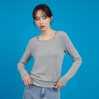 【gozo】MOMO獨家款★限量開賣 發熱圓領長袖上衣(三色)