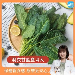 【NICE GREEn 美蔬菜】羽衣甘藍盒 200g 4入(生菜 沙拉 蔬菜 防疫健康組)