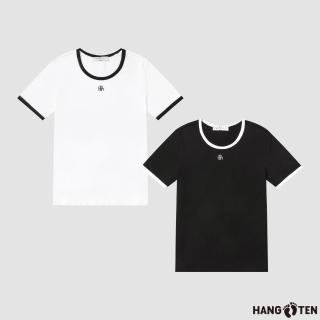 【Hang Ten】女裝-正韓韓國連線-胸口刺繡圓領短袖T恤(多色選)