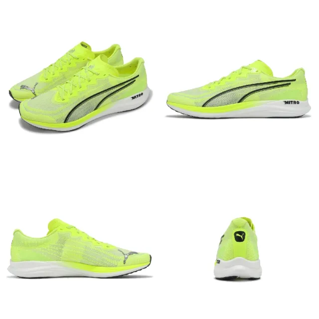【PUMA】慢跑鞋 Propio Nitro 男鞋 螢光黃 黑 輕量 氮氣中底 運動鞋(311428-03)