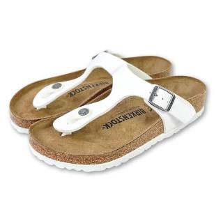 【BIRKENSTOCK 勃肯】現貨 Gizeh 男女 白色人字拖 合成皮勃肯 吉薩 休閒夾腳拖鞋 平底休閒涼鞋 0745531