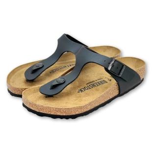 【BIRKENSTOCK 勃肯】現貨 Gizeh 男女 黑色人字拖 合成皮勃肯 吉薩 休閒夾腳拖鞋 平底休閒涼鞋 0043691