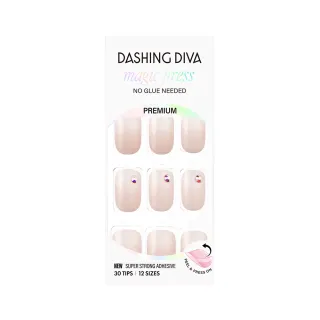 【DASHING DIVA】MAGICPRESS 薄型美甲片_閃亮經典白