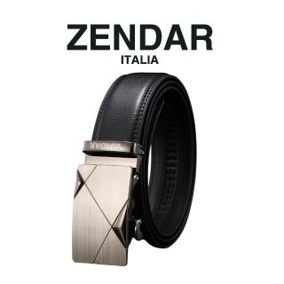 【ZENDAR】臺灣總代理 限量2折 頂級小牛皮皮革自動扣頭男用皮帶 6813M 全新專櫃展示品(送禮盒提袋)