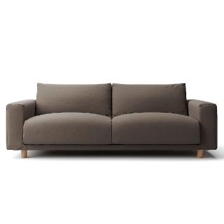 【MUJI 無印良品】沙發本體/3人座/羽毛獨立筒/水洗棉帆布(大型傢俱配送)