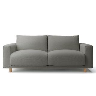 【MUJI 無印良品】沙發本體/2.5人座/羽毛獨立筒/棉麻網織(大型傢俱配送)