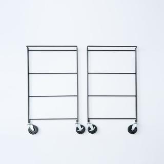 【MUJI 無印良品】SUS推車側片/附輪/黑