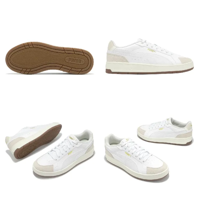 【PUMA】休閒鞋 Court Classico Sport 男鞋 女鞋 白 米白 復古 皮革 小白鞋(400731-06)