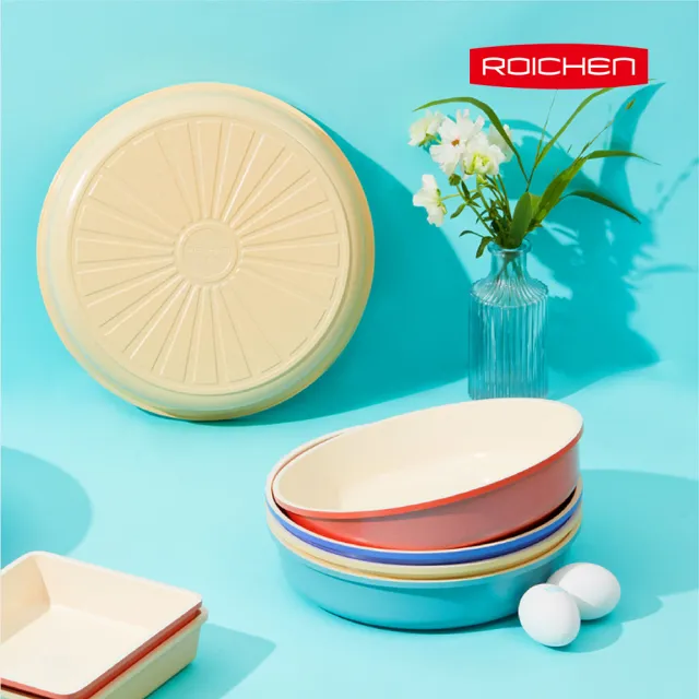【Roichen】韓國製 28cm平底鍋 不含把手(IH爐 全火源適用 露營 輕量鍋陶瓷塗層不沾鍋)