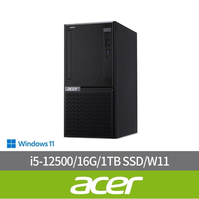 【Acer 宏碁】i5 六核文書電腦(VH3760T/i5-12500/16G/1TB SSD/W11)