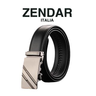 【ZENDAR】臺灣總代理 限量2折 頂級小牛皮皮革自動扣頭男用皮帶 6815M 全新專櫃展示品(送禮盒提袋)