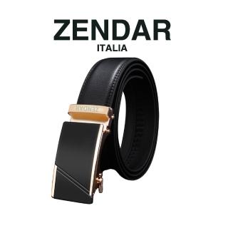 【ZENDAR】臺灣總代理 限量2折 頂級小牛皮皮革自動扣頭男用皮帶 6818M 全新專櫃展示品(送禮盒提袋)