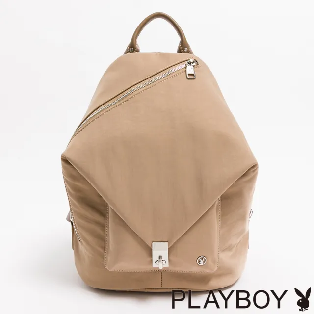【PLAYBOY】後背包  Dextrous系列(卡其色)