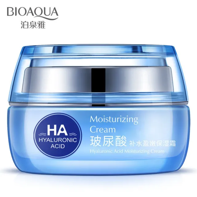 【iBloom】BIOAOUA泊泉雅玻尿霜補水盈潤保濕霜 50g(保濕 玻尿酸 精華液 補水 修復)