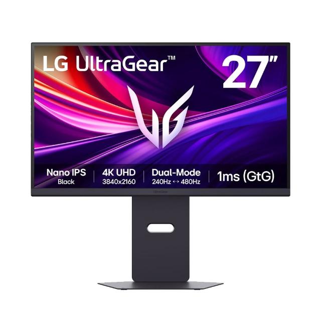  LG樂金 27G850A-B 為專業電競級 27 吋 LCD 顯示器，採用 IPS 面板提供 DCI-P3 99% 廣色域與 178° 廣視角，支援 4K UHD (3840 x 2160) 解析度與超高 240Hz 更新率（FHD 模式達 480Hz），1ms 反應時間及 2000:1 對比度，適合電競玩家追求極致流暢畫面。配備 HDMI、USB、DisplayPort 介面，RGB LED 背光，亮度超過 351 cd/m²，輕巧 9.4kg 設計，享三年保固。 