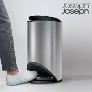 【Joseph Joseph】Arc系列垃圾桶 10L-不鏽鋼(腳踏式開蓋 靜音緩降 可拆卸內桶)