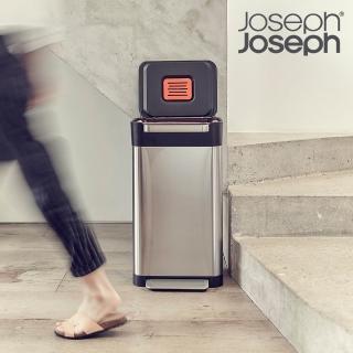 【Joseph Joseph】Titan系列壓縮垃圾桶30L(廚房 客廳 壓縮 除臭濾芯 居家)