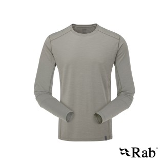 【RAB】Syncrino Base LS Tee 羊毛混紡長袖排汗衣 男款 石灰 #QBL32