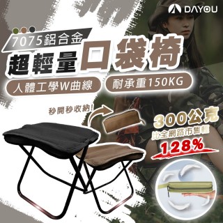 【TAS CAMP】超輕量 鋁合金口袋椅(便攜收納 折疊椅 鋁合金 折疊椅凳 輕便耐用 隨身椅凳 小椅凳)