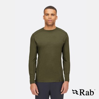【RAB】Syncrino Base LS Tee 羊毛混紡長袖排汗衣 男款 橄欖綠 #QBL32