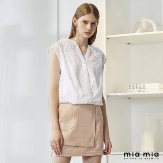 【mia mia】蕾絲領小蓋袖上衣