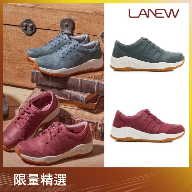 【LA NEW】透氣風暴2.0 真皮休閒鞋(女/2色)