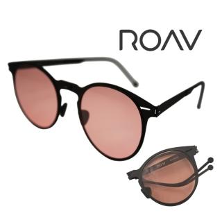 【ROAV】美國洛杉磯品牌 Riviera系列 輕量薄鋼折疊偏光太陽眼鏡 8103 13 23 霧黑框淺棕偏光鏡片 公司貨