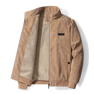 【巴黎精品】現貨秒發 燈芯絨外套休閒夾克(冬季保暖加厚舖絨男外套4色a1ck1)