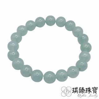 【琪臻珠寶】天然A貨翡翠細糯種晴底圓珠手珠手串(7mm圓珠 開運招財 隨機出貨 可私訊客製化手圍 母親節禮物)