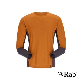 【RAB】Syncrino Base LS Tee 羊毛混紡長袖排汗衣 男款 橙橘 #QBL32