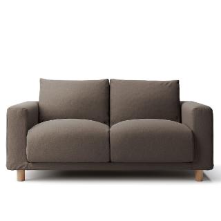 【MUJI 無印良品】沙發本體/2人座/羽毛獨立筒/水洗棉帆布(大型傢俱配送)